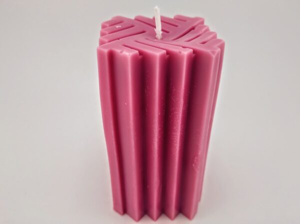 Square Ribbed Pillar Candles