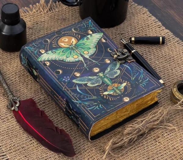 Vintage Leather Butterfly Journal