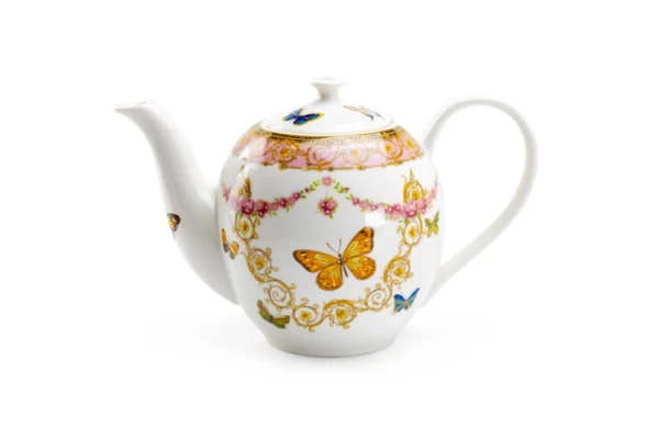 Porcelain Teapot With Butterflies