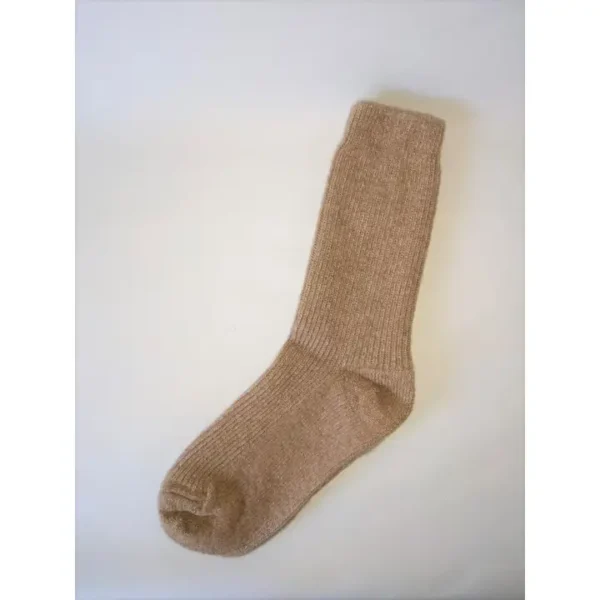 "Camelia" Camel, Wool, Cotton & Hemp Socks Size 38-39 (US 7-8)