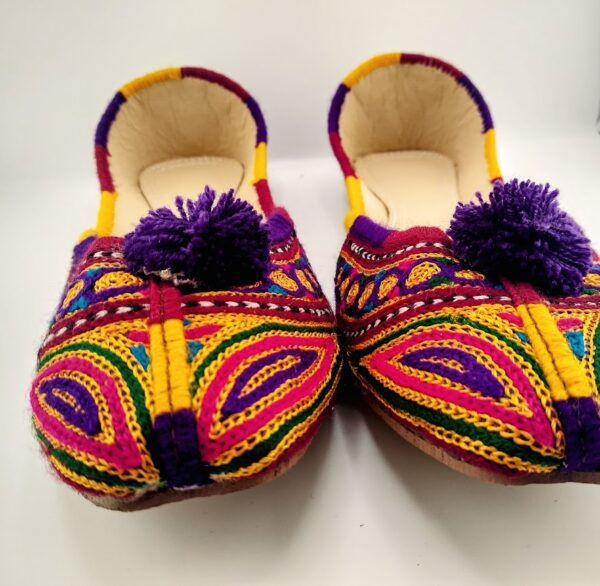 Embroidered Khussa with Pompon