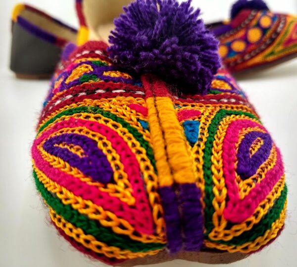 Embroidered Khussa with Pompon