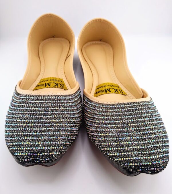 Multi-Color Metallic Silver Khussa (US Size 10-10.5)