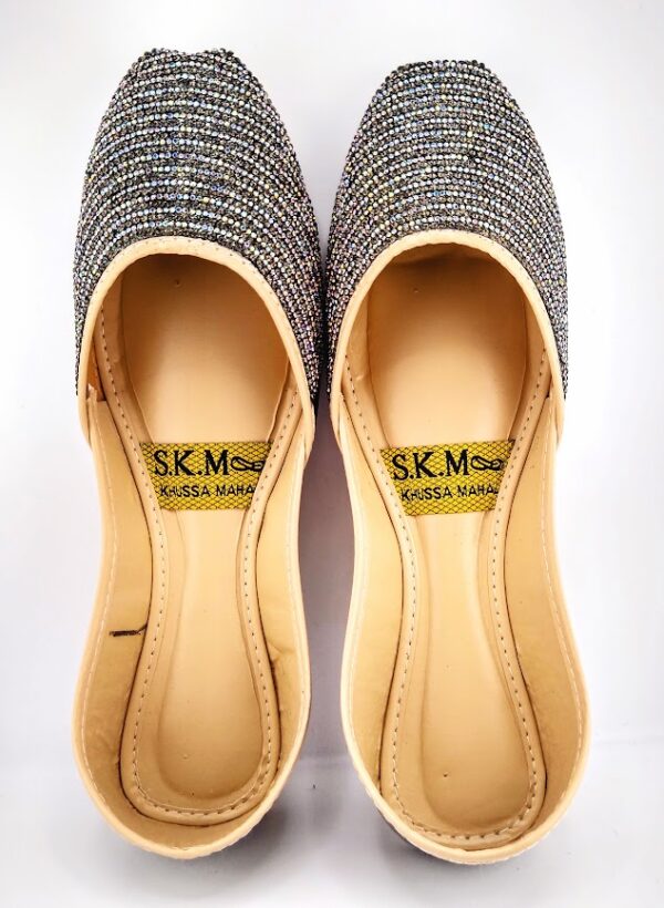 Multi-Color Metallic Silver Khussa (US Size 10-10.5)