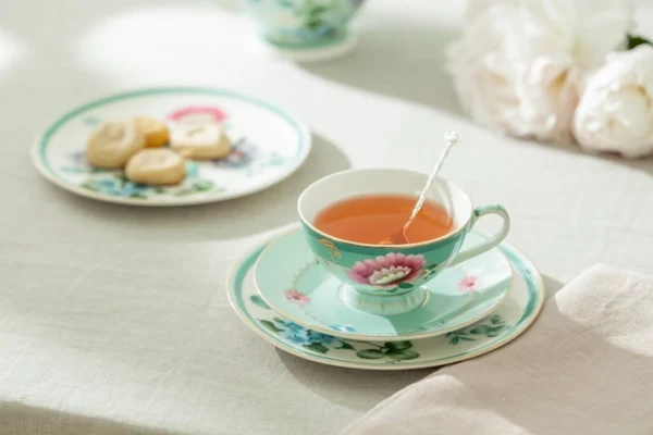 Mint Flower Garden Porcelain Cup & Saucer