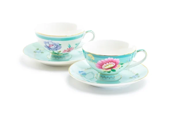 Mint Flower Garden Porcelain Cup & Saucer