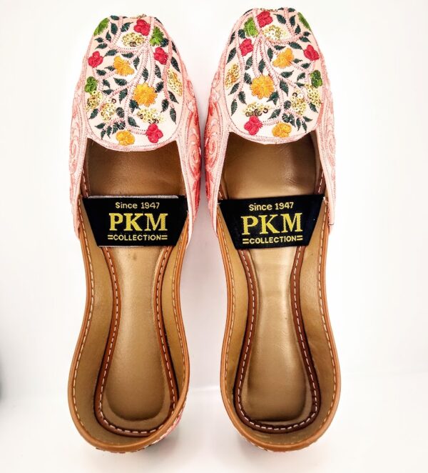 Floral Embroidery Leather Khussa