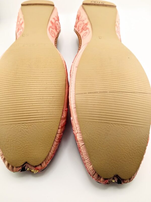 Floral Embroidery Leather Khussa