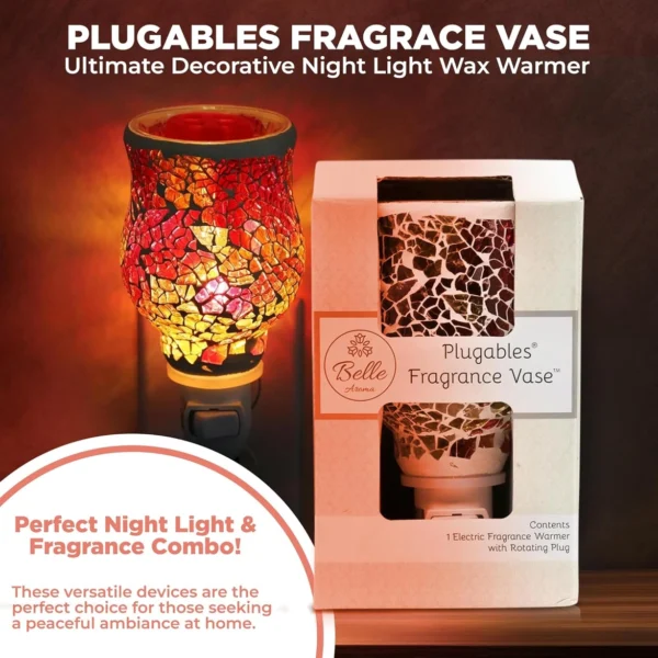 Plugables® Pink/Gold Color Mosaic Wax Warmer