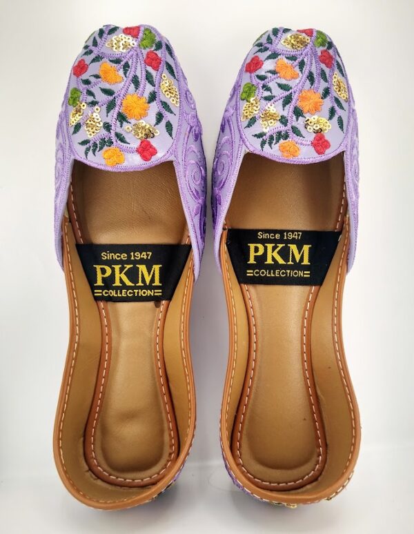 Floral Embroidery Leather Khussa