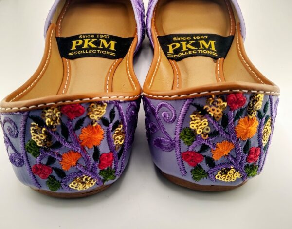 Floral Embroidery Leather Khussa