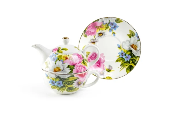 Grace's Rose Fine Porcelain Tea For One Set