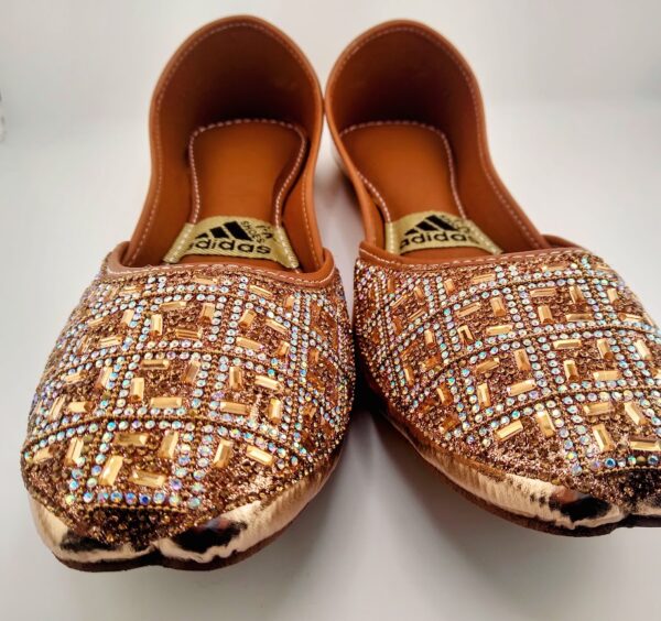 Rose Gold Bling Khussa (US Size 9-9.5)