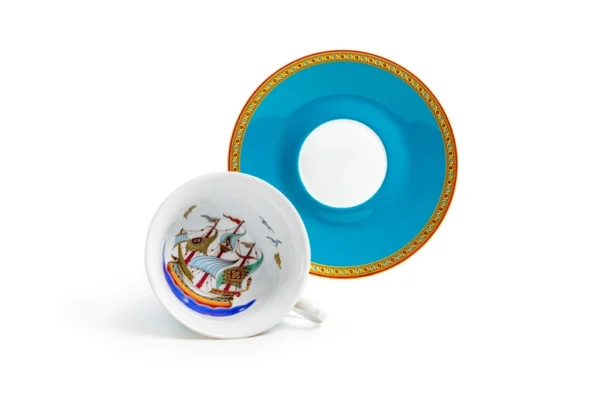 Royal Turquoise Voyage Cup & Saucer