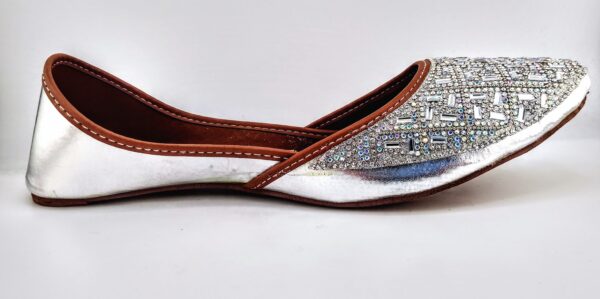 Silver Bling Khussa (US Size 8-8.5)
