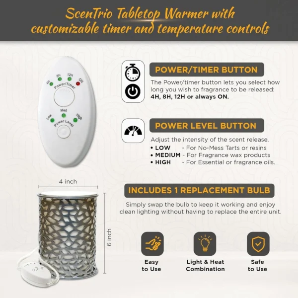Scentrio® Tabletop Electric Wax Warmer
