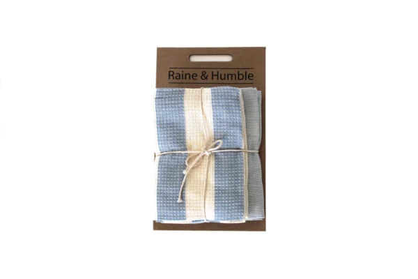 Blue & Cream Striped Tea Towels (Set of 2)